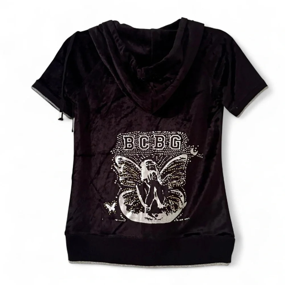 NWT BCBGMaxAzria Black Velour Tracksuit Butterfly Fairy - Picture 4 of 6